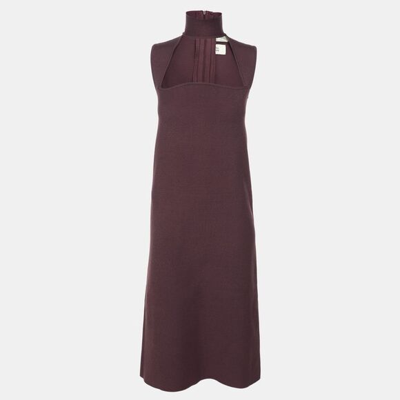 Bottega Veneta Purple Rib Knit Midi Dress Xs - Picture 1 of 7